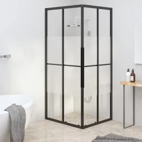 Cabina de ducha ESG semiesmerilado negro 80x70x180 cm de vidaXL, Puertas de ducha - Ref: Foro24-151852, Precio: 248,03 €, Des...