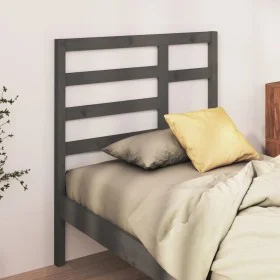 Bettkopfteil aus massivem grauem Kiefernholz, 96 x 4 x 104 cm von vidaXL, Kopf- und Fußteile - Ref: Foro24-818122, Preis: 25,...