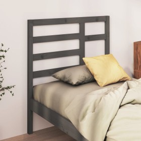 Cabecero de cama madera maciza de pino gris 96x4x104 cm
