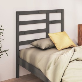 Cabecero de cama madera maciza de pino gris 96x4x104 cm de vidaXL, Cabeceros y pies de cama - Ref: Foro24-818122, Precio: 30,...