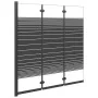 Folding shower screen with 3 black ESG panels 130x130 cm by vidaXL, shower doors - Ref: Foro24-151864, Price: 173,97 €, Disco...