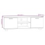 TV-Schrank aus geräuchertem Eichensperrholz, 120 x 40,5 x 35 cm von vidaXL, TV-Möbel - Ref: Foro24-342619, Preis: 95,21 €, Ra...