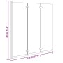 Folding shower screen with 3 black ESG panels 130x130 cm by vidaXL, shower doors - Ref: Foro24-151864, Price: 165,82 €, Disco...