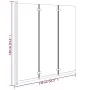 Folding shower screen with 3 black ESG panels 130x130 cm by vidaXL, shower doors - Ref: Foro24-151864, Price: 173,97 €, Disco...