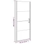 Puerta de ducha vidrio semiesmerilado negro 81x195 cm de vidaXL, Puertas de ducha - Ref: Foro24-151865, Precio: 197,69 €, Des...