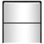 Shoe cabinet with mirror 2 levels black 63x17x67 cm by vidaXL, Shoe racks and shoe organizers - Ref: Foro24-342629, Price: 94...