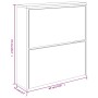 Shoe cabinet with mirror 2 levels black 63x17x67 cm by vidaXL, Shoe racks and shoe organizers - Ref: Foro24-342629, Price: 97...