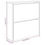 Shoe cabinet with mirror 2 levels black 63x17x67 cm by vidaXL, Shoe racks and shoe organizers - Ref: Foro24-342629, Price: 94...