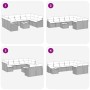 Conjunto de sofá de jardín 10 pcs Gris claro Poliratán