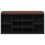 Schuhregal Bank aus schwarzem Sperrholz 103x30x48 cm von vidaXL, Bänke für Hallen und Lager - Ref: Foro24-342609, Preis: 124,...