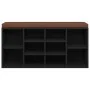 Schuhregal Bank aus schwarzem Sperrholz 103x30x48 cm von vidaXL, Bänke für Hallen und Lager - Ref: Foro24-342609, Preis: 115,...