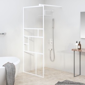 Mampara de ducha accesible vidrio ESG blanco 80x19