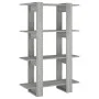 Estantería/divisor de espacios gris Sonoma 80x30x123,5 cm de vidaXL, Librerías y estanterías - Ref: Foro24-813576, Precio: 42...