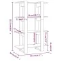 Estantería/divisor de espacios gris Sonoma 80x30x123,5 cm de vidaXL, Librerías y estanterías - Ref: Foro24-813576, Precio: 42...