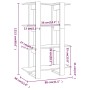 Sonoma gray shelving/space divider 80x30x123.5 cm by vidaXL, Bookcases and shelves - Ref: Foro24-813576, Price: 42,46 €, Disc...