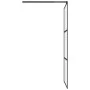 Accessible shower screen black frosted ESG glass 90x195cm by vidaXL, Shower walls and screens - Ref: Foro24-151877, Price: 18...