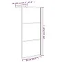 Accessible shower screen black frosted ESG glass 90x195cm by vidaXL, Shower walls and screens - Ref: Foro24-151877, Price: 18...