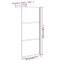 Barrierefreie Duschwand aus schwarzem, satiniertem ESG-Glas, 90 x 195 cm von vidaXL, Duschwände und Duschwände - Ref: Foro24-...