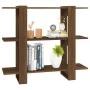 Regal/Raumteiler aus brauner Eiche, 100 x 30 x 87 cm von vidaXL, Bücherregale und Regale - Ref: Foro24-813568, Preis: 51,96 €...