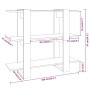Regal/Raumteiler aus brauner Eiche, 100 x 30 x 87 cm von vidaXL, Bücherregale und Regale - Ref: Foro24-813568, Preis: 52,61 €...