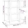 Gray Sonoma shelf/space divider 100x30x123.5 cm by vidaXL, Bookcases and shelves - Ref: Foro24-813564, Price: 53,12 €, Discou...