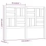 Solid gray pine wood bed headboard 126x4x104 cm by vidaXL, Headboards and footboards - Ref: Foro24-818182, Price: 44,48 €, Di...