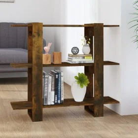 Shelving unit/space divider in smoked oak color 100x30x87 cm by vidaXL, Bookcases and shelves - Ref: Foro24-813566, Price: 50...