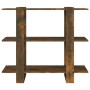 Eiche geräuchertes Regal/Raumteiler 100x30x87 cm von vidaXL, Bücherregale und Regale - Ref: Foro24-813566, Preis: 50,89 €, Ra...