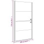 Schwarze Duschtür aus halbmattiertem Glas, 100 x 178 cm von vidaXL, Duschtüren - Ref: Foro24-151867, Preis: 220,99 €, Rabatt: %