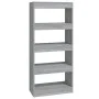 Estantería madera contrachapada gris Sonoma 60x30x135 cm de vidaXL, Librerías y estanterías - Ref: Foro24-813606, Precio: 53,...