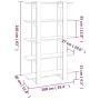 Estantería/divisor de espacios gris Sonoma 100x30x160 cm de vidaXL, Librerías y estanterías - Ref: Foro24-813561, Precio: 67,...