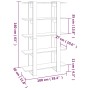 Sonoma gray shelving/space divider 100x30x160 cm by vidaXL, Bookcases and shelves - Ref: Foro24-813561, Price: 67,86 €, Disco...