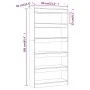 Sonoma gray engineered wood shelf/divider 80x30x166 cm by vidaXL, Bookcases and shelves - Ref: Foro24-813624, Price: 91,52 €,...
