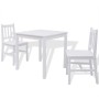 3-teiliges Esszimmerset aus weißem Kiefernholz von vidaXL, Möbelsets für Küchen und Esszimmer - Ref: Foro24-242955, Preis: 19...