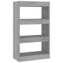 Shelf/divider engineered wood in Sonoma gray 60x30x103 cm by vidaXL, Bookcases and shelves - Ref: Foro24-813603, Price: 42,05...