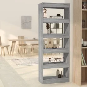 Sonoma gray engineered wood shelf/divider 60x30x166 cm by vidaXL, Bookcases and shelves - Ref: Foro24-813609, Price: 65,44 €,...