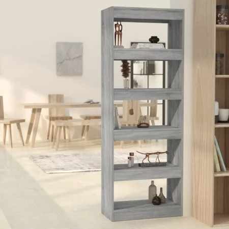 Sonoma gray engineered wood shelf/divider 60x30x166 cm by vidaXL, Bookcases and shelves - Ref: Foro24-813609, Price: 65,44 €,...