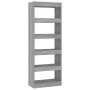 Sonoma gray engineered wood shelf/divider 60x30x166 cm by vidaXL, Bookcases and shelves - Ref: Foro24-813609, Price: 65,44 €,...