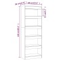 Regal/Trennwand aus technischem Holz in Sonoma-Grau, 60 x 30 x 166 cm von vidaXL, Bücherregale und Regale - Ref: Foro24-81360...