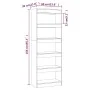 Sonoma gray engineered wood shelf/divider 60x30x166 cm by vidaXL, Bookcases and shelves - Ref: Foro24-813609, Price: 65,44 €,...