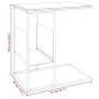 Mesa auxiliar de madera contrachapada negra 55x36x59,5 cm de vidaXL, Mesas de centro - Ref: Foro24-343105, Precio: 35,67 €, D...