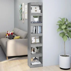 Sonoma gray shelving/space divider 40x30x198 cm by vidaXL, Bookcases and shelves - Ref: Foro24-813597, Price: 84,99 €, Discou...