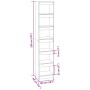 Estantería/divisor de espacios gris Sonoma 40x30x198 cm de vidaXL, Librerías y estanterías - Ref: Foro24-813597, Precio: 86,2...