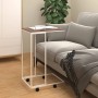 Mesa auxiliar con ruedas madera ingeniería blanco 40x30x63,5 cm de vidaXL, Mesas de centro - Ref: Foro24-343098, Precio: 32,3...