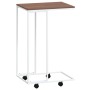 Beistelltisch mit Rädern weiß Technik Holz 40x30x63,5 cm von vidaXL, Couchtisch - Ref: Foro24-343098, Preis: 32,31 €, Rabatt: %