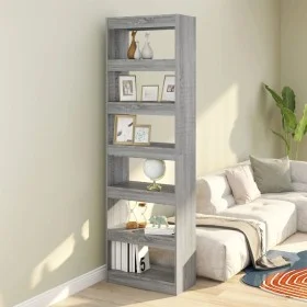 Sonoma graues Regal/Raumteiler 60x30x198 cm von vidaXL, Bücherregale und Regale - Ref: Foro24-813612, Preis: 85,68 €, Rabatt: %