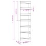 Sonoma graues Regal/Raumteiler 60x30x198 cm von vidaXL, Bücherregale und Regale - Ref: Foro24-813612, Preis: 86,62 €, Rabatt: %
