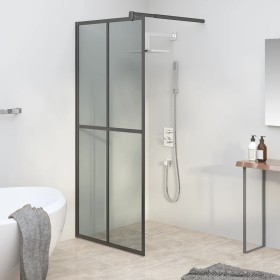 Mampara de ducha accesible vidrio templado oscuro 80x195 cm