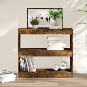 Regal/Raumteiler aus geräucherter Eiche, 80 x 30 x 72 cm von vidaXL, Bücherregale und Regale - Ref: Foro24-813614, Preis: 56,...