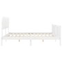 Weißer Massivholzbettrahmen mit Kopfteil 120x200 cm von vidaXL, Betten und Lattenroste - Ref: Foro24-3193462, Preis: 126,30 €...